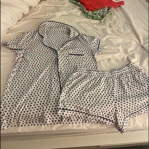 Roller Rabbit Blue Hearts Pajama Set